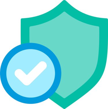 Kalkan Düz Vektör Simgesi Tasarımı