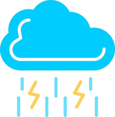 Storm Düz Vektör Simgesi Tasarımı