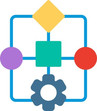 Yapı Düz Vektör Simgesi Tasarımı