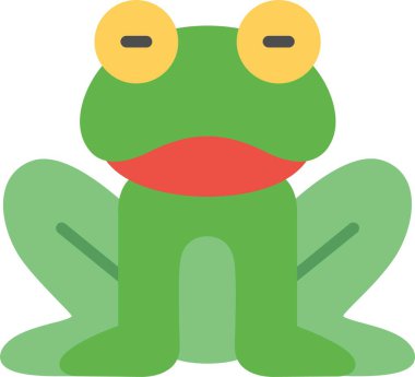 Blue Jeans Kurbağa Düz Vektör Simgesi Tasarımı