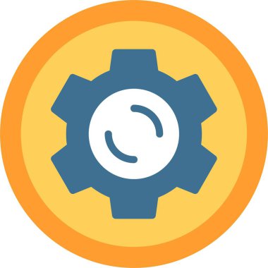 Ayarlar Düz Vektör Simgesi Tasarımı