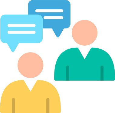 Tartışma Düz Vektör Simgesi Tasarımı