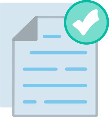 Belgeler Düz Vektör Simgesi Tasarımı