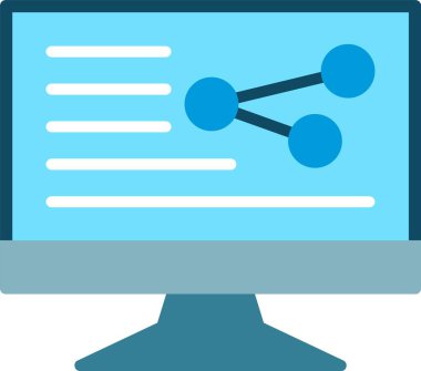 Pc Düz Vektör Simgesi Tasarımı