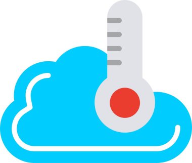 Sıcaklık Düz Vektör Simgesi Tasarımı