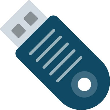 Usb Düz Vektör Simgesi Tasarımı