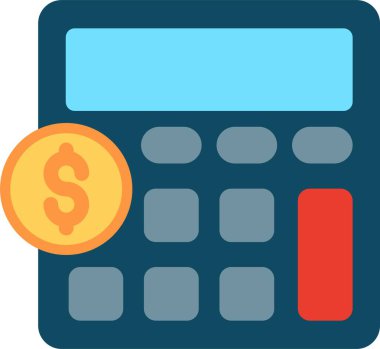 hesap makinesi düz vektör simgesi tasarımı