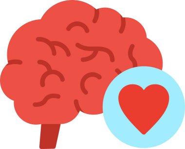 Zihinsel Sağlıklı Düz Vektör Simgesi Tasarımı