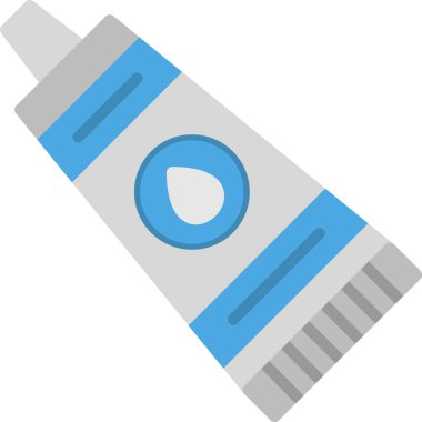 Boya Tüpü Düz Vektör Simgesi Tasarımı