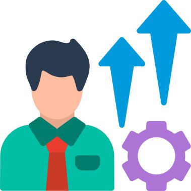 Profesyonel Gelişim Düz Vektör Simgesi Tasarımı