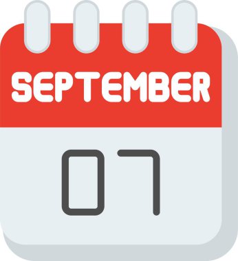 7 Eylül Düz Vektör Simgesi Tasarımı