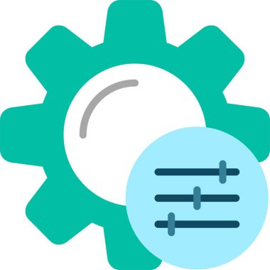 Ayarlar Düz Vektör Simgesi Tasarımı
