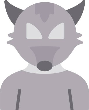 Warewolf Flat Vector Icon Design clipart