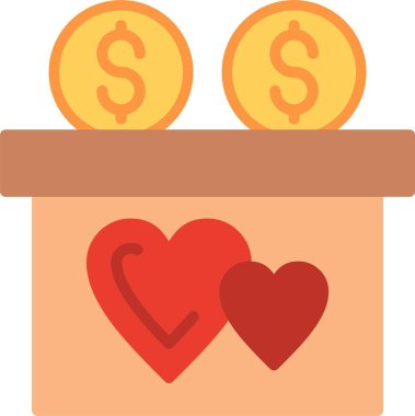 Charity Düz Vektör Simgesi Tasarımı