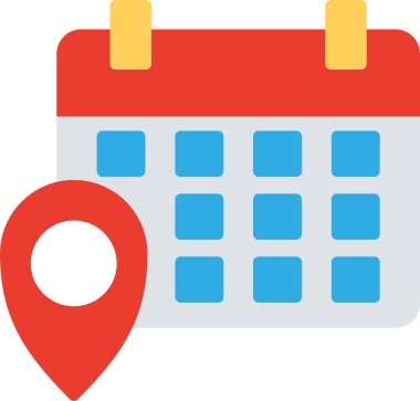 Olay Konumu Düz Vektör Simgesi Tasarımı