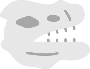 Fosil Düz Vektör Simgesi Tasarımı