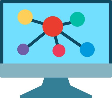 Ağ Düz Vektör Simgesi Tasarımı