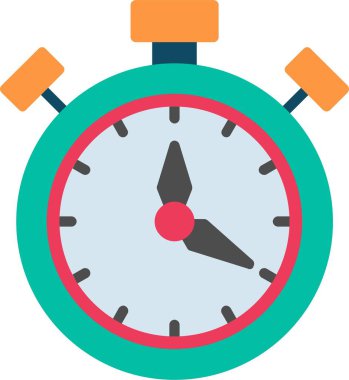 Stopwatch Düz Vektör Simgesi Tasarımı
