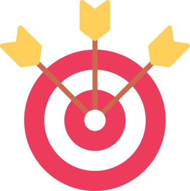 Hedef Düz Vektör Simgesi Tasarımı