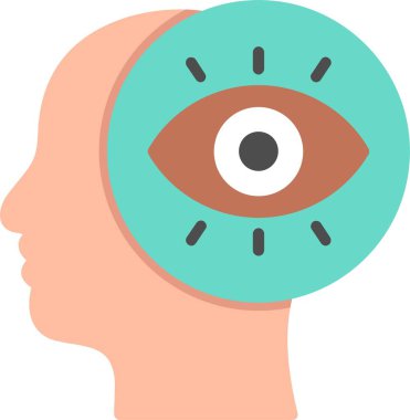 Vision Düz Vektör Simgesi Tasarımı