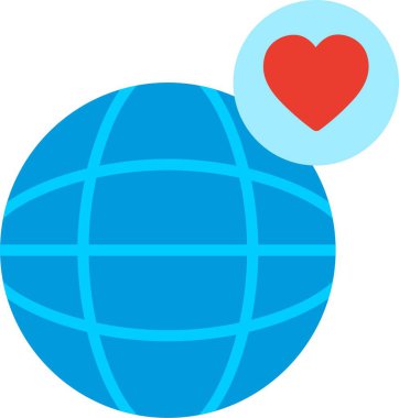 Dünya Düz Vektör Simgesi Tasarımı