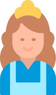 Hizmetçi Düz Vektör Simgesi Tasarımı