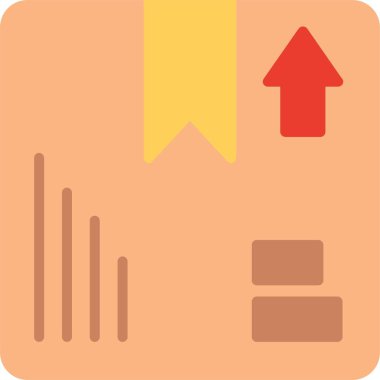 Paket Düz Vektör Simgesi Tasarımı Denetleniyor