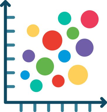 Kabarcık Grafiği Düz Vektör Simgesi Tasarımı