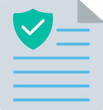 Sigorta Düz Vektör Simgesi Tasarımı