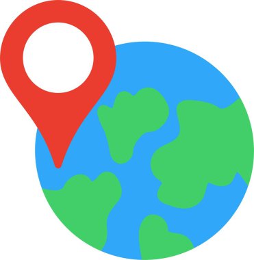 konum pin düz vektör simgesi tasarımı