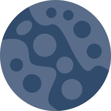 Plüton Düz Vektör Simgesi Tasarımı