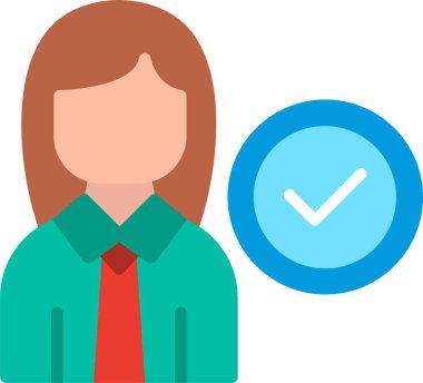 Tatmin Düz Vektör Simgesi Tasarımı