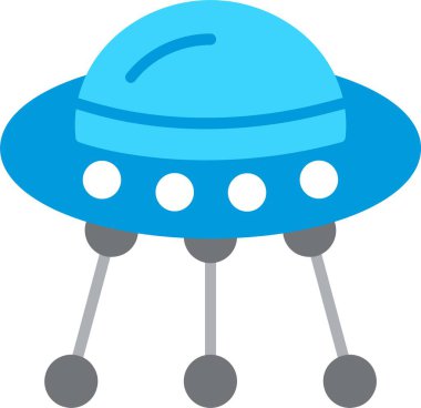 Ufo Düz Vektör Simgesi Tasarımı