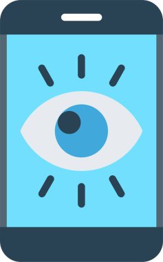 İzleyici Düz Vektör Simgesi Tasarımı