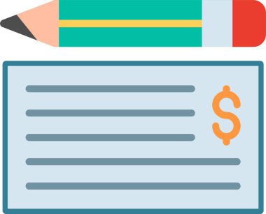 Banka Denetim Düz Vektör Simgesi Tasarımı