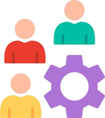 İnsanlar Düz Vektör Simgesi Tasarımı