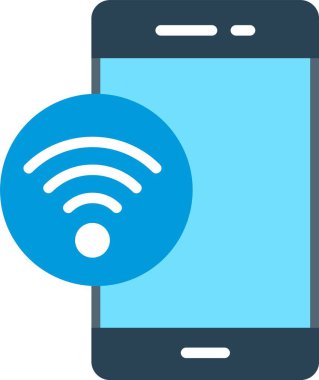 Wifi Düz Vektör Simgesi Tasarımı