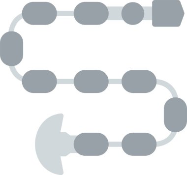 Manriki Düz Vektör Simgesi Tasarımı