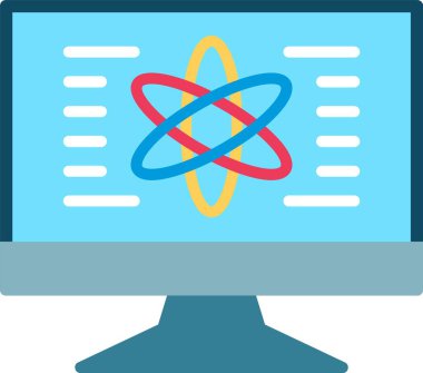 Bilim Düz Vektör Simgesi Tasarımı