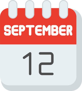 12 Eylül Düz Vektör Simgesi Tasarımı