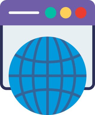 Web Sunucusu Düz Vektör Simgesi Tasarımı