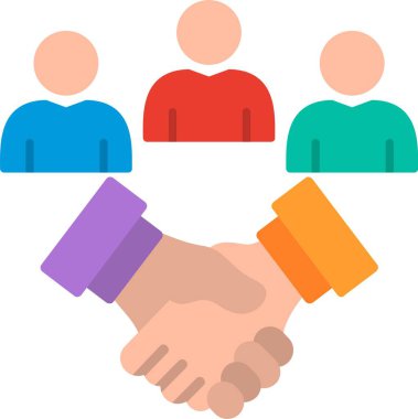 Anlaşma Düz Vektör Simgesi Tasarımı