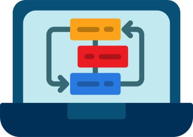 Birikmiş Düz Vektör Simgesi Tasarımı