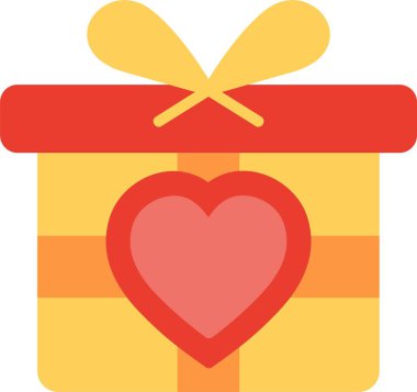 Hediye Düz Vektör Simgesi Tasarımı