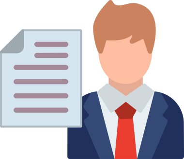 Röportajcı Düz Vektör Simgesi Tasarımı