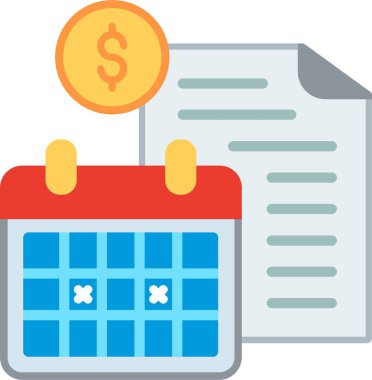 Fatura Düz Vektör Simgesi Tasarımı