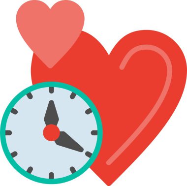 sevgi düz vektör simgesi tasarımı