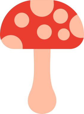 Mantar Düz Vektör Simgesi Tasarımı