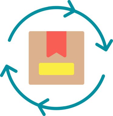 Süreç Düz Vektör Simgesi Tasarımı