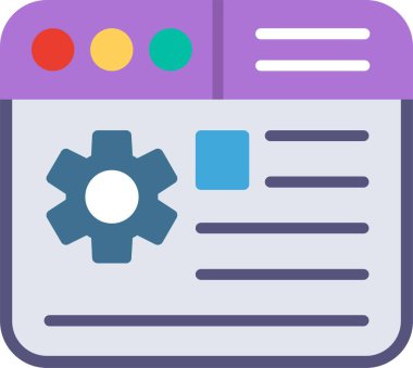 Yönetim Düz Vektör Simgesi Tasarımı